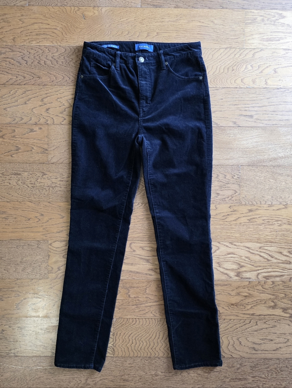 Talbots Corduroy Pants High Waist Straight Leg Navy Blue Size 4